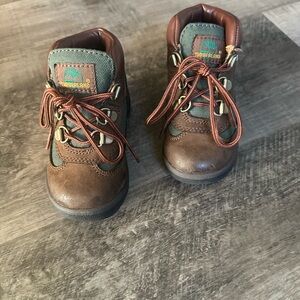 Timberland Kids Brown and Green Boots